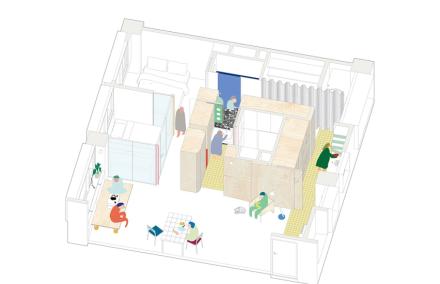 Cải Tạo Căn Hộ 72m2 40 Năm Tuổi: Thiết Kế "Dưỡng L&atilde;o" Th&ocirc;ng Minh Xoay Quanh Khối Gỗ Đa Năng